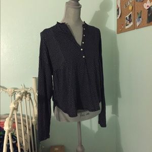 Lucky Brand Top - Size M - Navy Blue